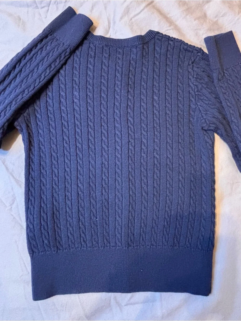 Polo Ralph Lauren Girls Navy Cable Knit Cotton Cardigan Sweater 8-10 monthe